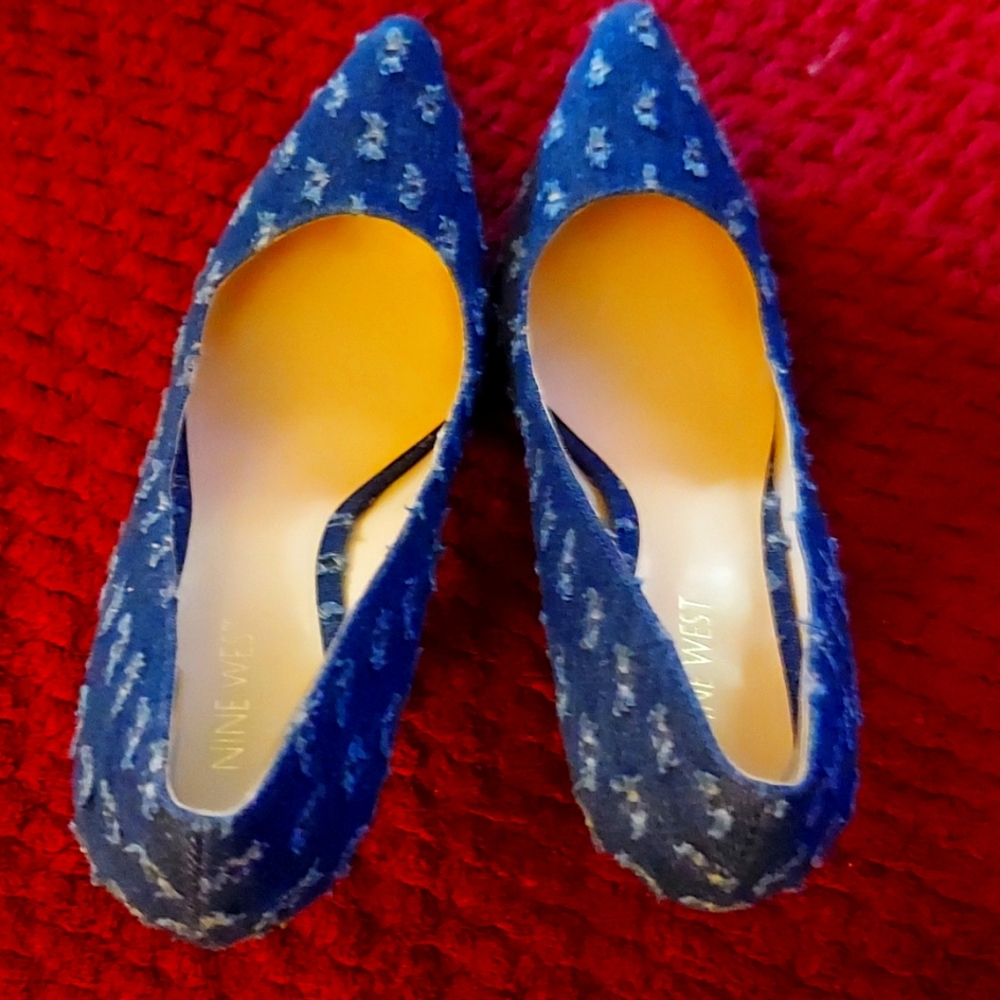 Nine West denim heels